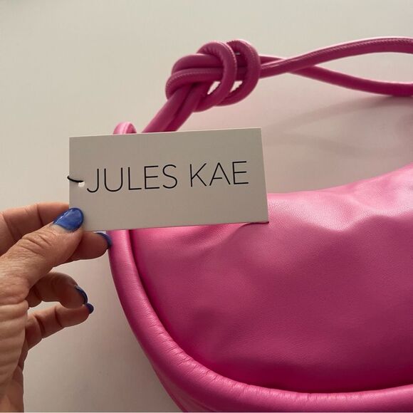 Jules Kae Luna Rope Hobo Purse - Fuchsia NWT - Picture 6 of 7